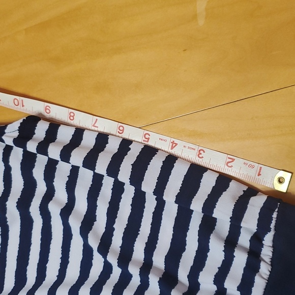 Body C women's Summer Dress, Nautical stripestop, blue skirt> eyelet back button - Picture 9 of 11